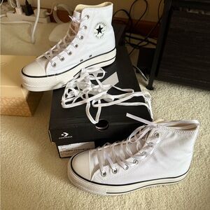Converse Women's White Canvas High-Tops